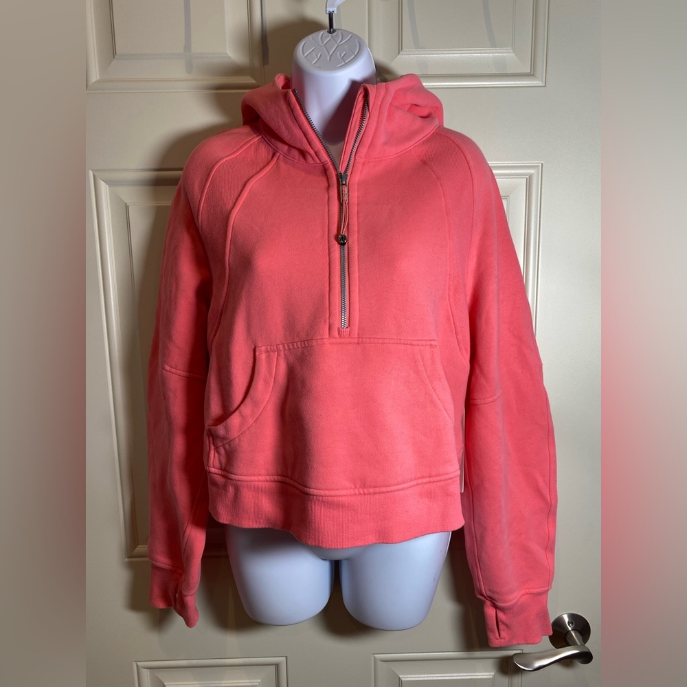 Lululemon Coral Pink Half-Zip Hoodie